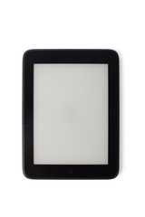 e-book device with blank screen, isolated on white