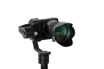 Stabilization System with 3-axis gimbals & Mirrorless Camera