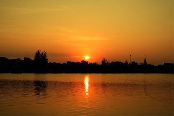 Sunset on the lake : Udon Thani, Thailand
