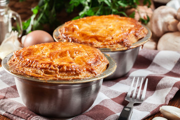 Fresh beef stew pie