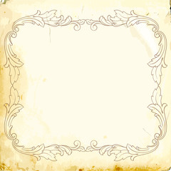 Vector baroque of vintage elements for design. 