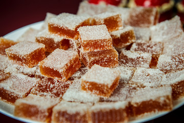 homemade orange marmalade served on plate