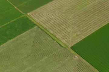 Aerial view of agricultural fields in the Lockyer Valley, Queensland, Australia