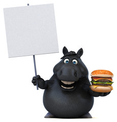 Fun horse - 3D Illustration