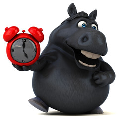 Naklejka premium Fun horse - 3D Illustration