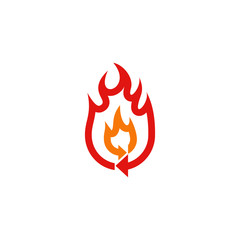 Fire Arrow Logo Icon Design