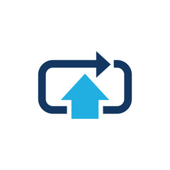 Upload Arrow Logo Icon Design