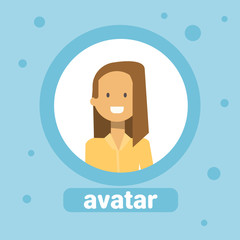 Woman Avatar Businesswoman Profile Icon Element User Image Female Face Flat Vector Illustration