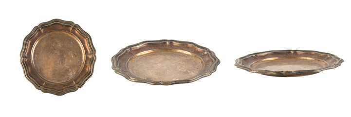 Vintage plate isolated on white