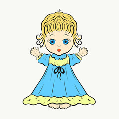 Little smart girl, cute baby