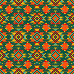 Ethnic boho seamless pattern. Traditional ornament. Geometric background. Tribal pattern. Folk motif. Textile rapport.
