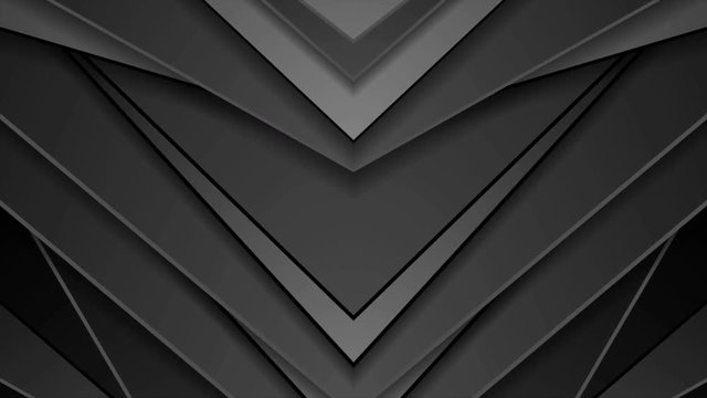 Black abstract arrows technology motion background. Seamless loop. Video animation Ultra HD 4K 3840x2160