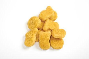 Chicken nuggets isolated on white background