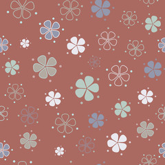 Simple pastel floral pattern
