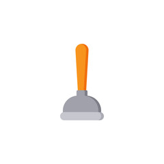 Toilet plunger flat icon, vector sign, colorful pictogram isolated on white. Symbol, logo illustration. Flat style design