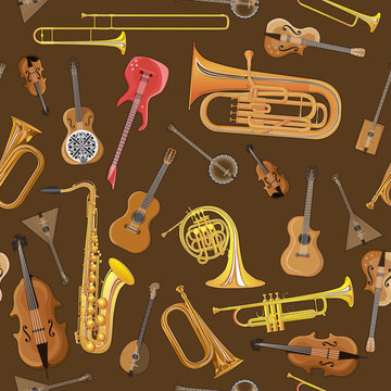 Pattern from the illustrations of musical instruments