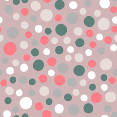 Abstract polka dot vector seamless background