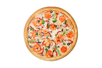 colorful vegetable pizza