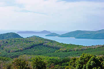 View of the Andaman Sea from the viewing point, Phuket , South of Thailand.