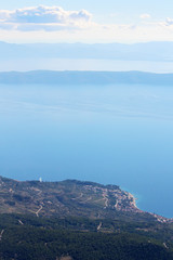 View to Makarska from Biokovo Nature Park, Croatia