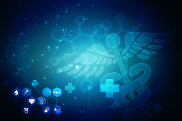 2D illustration medical structure background
