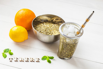 frozen yerba mate called terere