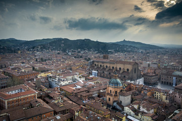 Bologna cityscape seen from the world's tallest medieval tower   © Lance Bellers