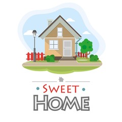 Sweet home. Colorful illustrations.