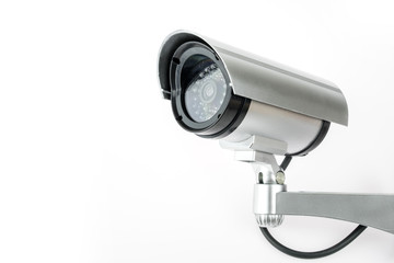 CCTV camera isolated on white background. - 200064974