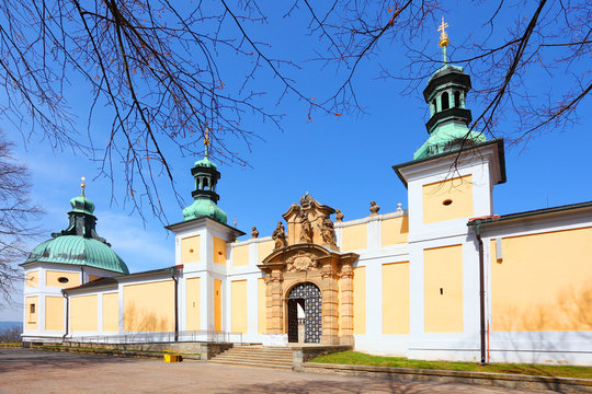 The chapel on Svata Hora (Holy Mountain) is the oldest and most important Marian place of pilgrimage in the Central Europe. Early Renaissance Landmark near Pribram in Czech Republic.