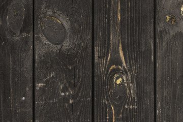 Old black wood planks background 