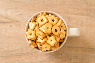 biscuits cracker with coffee