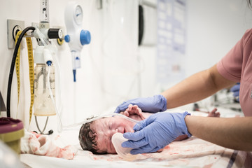 Obraz na płótnie Canvas baby birth hospital