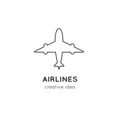 Airlines line logo template