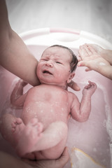Fototapeta na wymiar baby shower bath