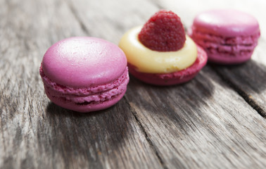 gâteau macaron a la framboise