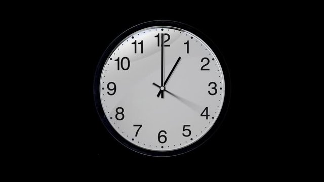 24 Hours Animated Clock. ALpha Channel Included.