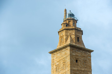 Fototapeta na wymiar Tower of Hercules in A Coruna, Galicia, Spain.