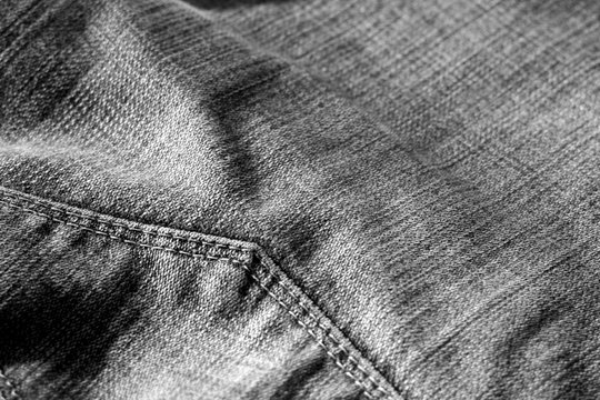 Jeans with pocket with blur effect in black and white.