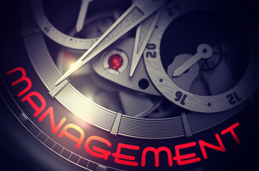 Management on the Elegant Pocket Watch Mechanism. 3D.