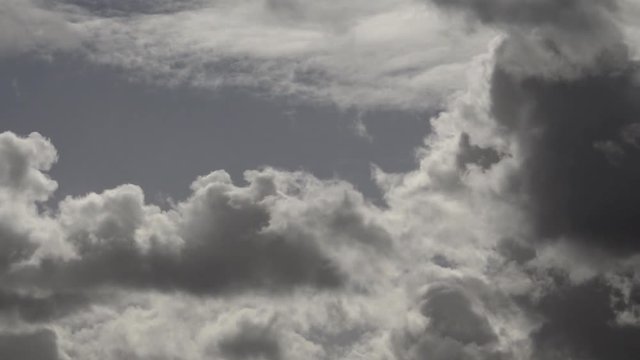 UK February 2018 -  Time lapse of dark clouds rolling past.