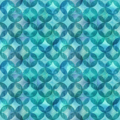 Abstract overlapping circles seamless pattern