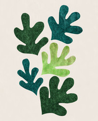 Tropical leaf collage