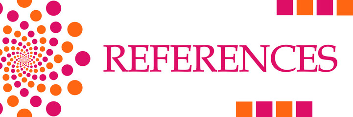 References Pink Orange Dots Horizontal 
