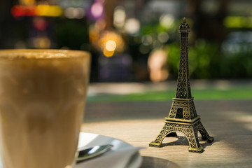 Eiffel tower and coffee