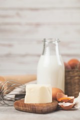 Basic baking ingredients