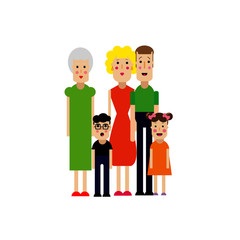 family, happy family people icons, vector people, mother, father, grandmother, kids, children.