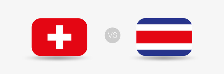 Fototapeta premium Schweiz gegen Costa Rica - Fuball Banner