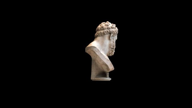 Hercules. Statue. Looped. Alpha Channel Included.