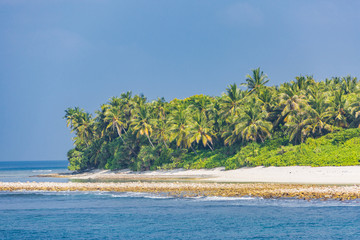 Tropical beach for summer vacation and holiday banner